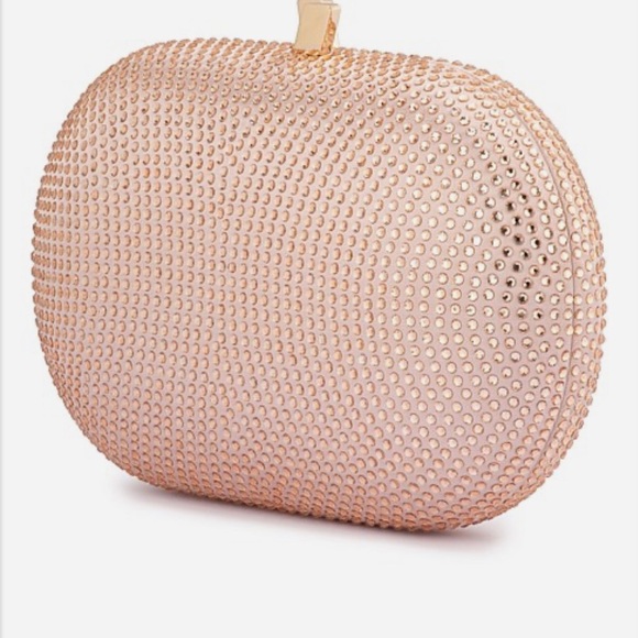 Olga Berg Metallic Pink Clutch - Picture 2 of 6